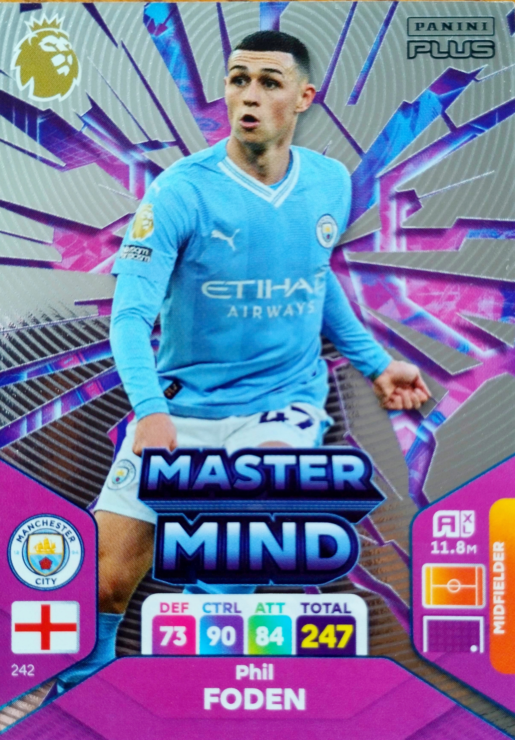 Panini Premier League 2024 Plus Master Mind 242 Phil Foden Manchester City