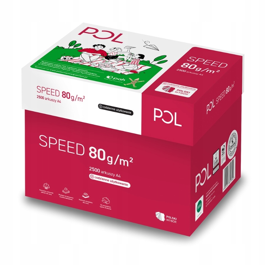 Papier ksero A4 80g Polspeed 2500 arkuszy