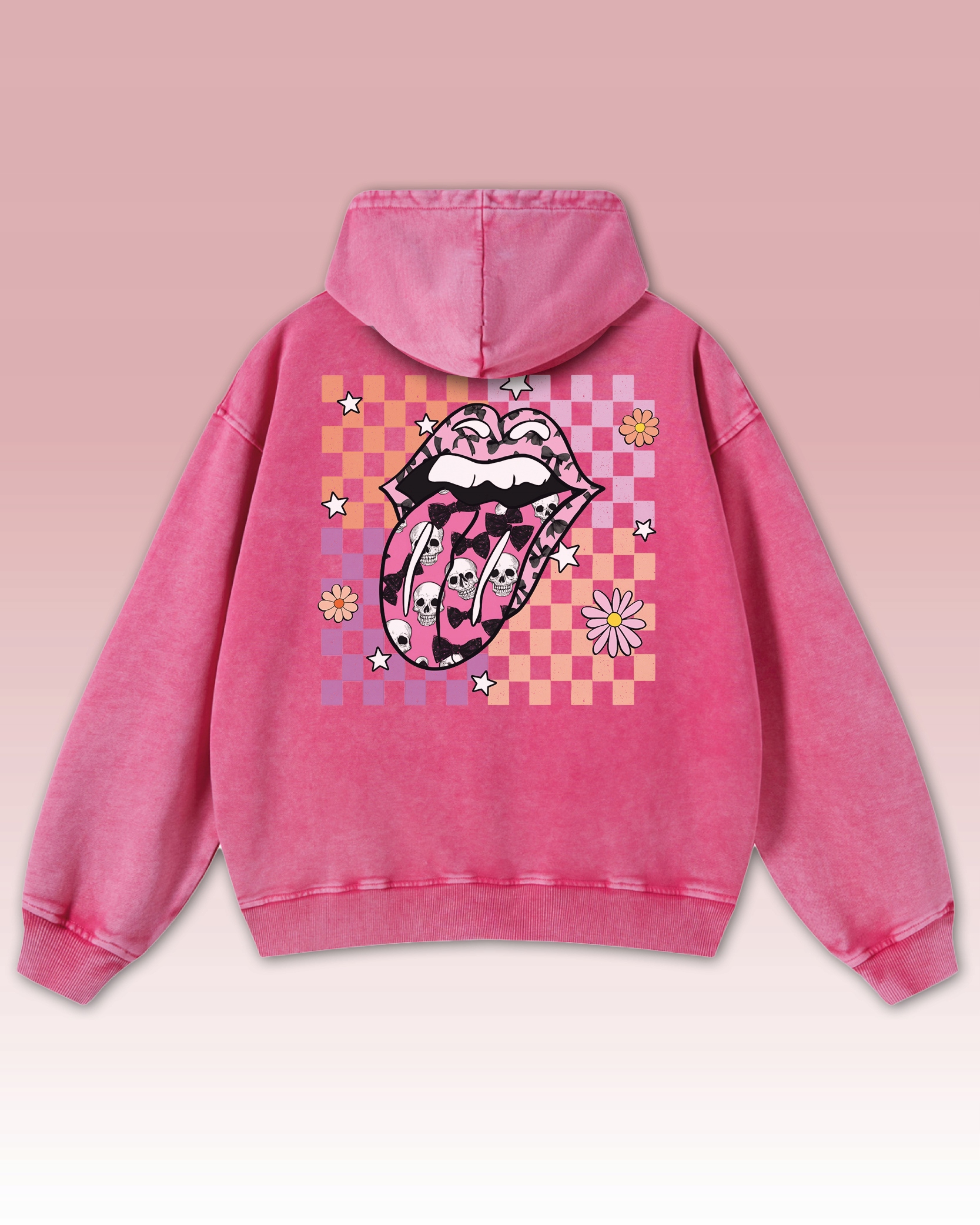 Mikina Rock Vibes Rock & Roll Ústa Rolling Stone Hudba Růžová L