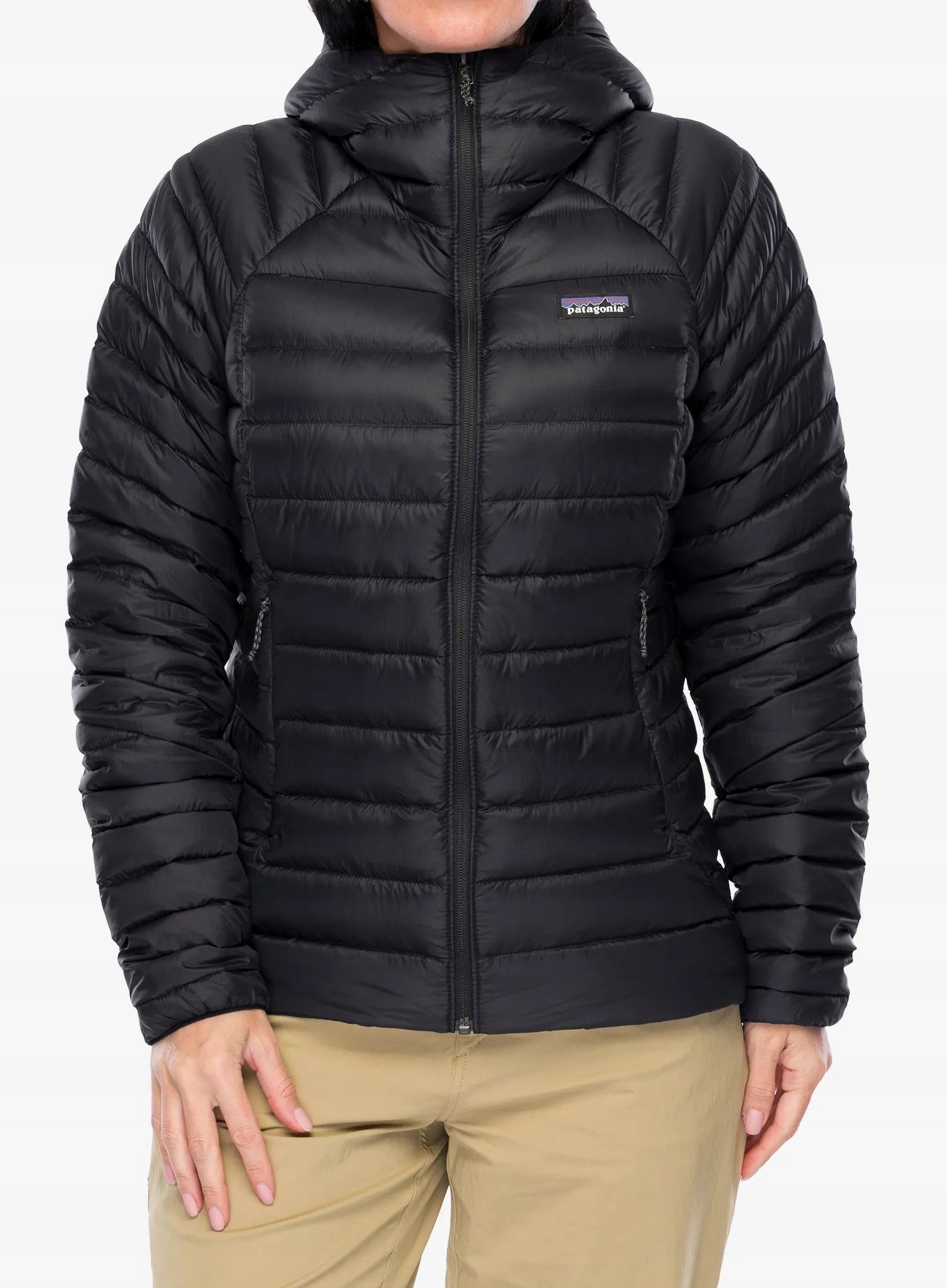 Dámská bunda Patagonia Down Sweater Hoody černá XL