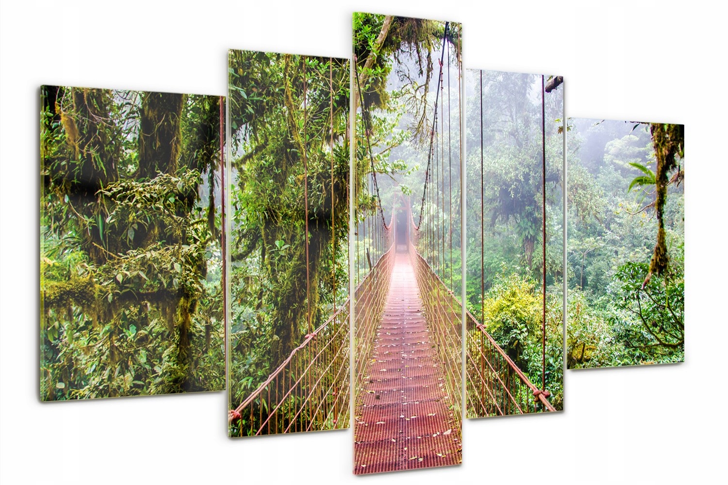 

Obraz szklany tryptyk Most w tropikach