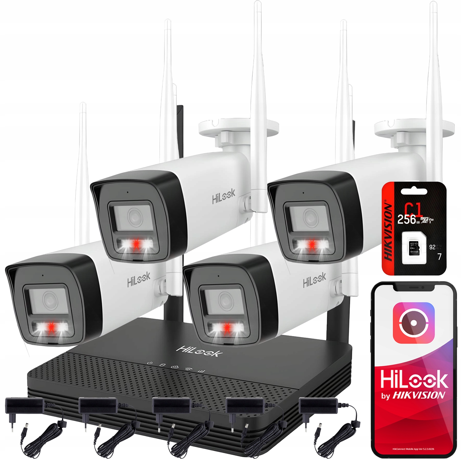 Sada monitorovania WiFi 4Mpx Hilook EasyLink 4 Vonkajšie kamery WIFICAM-B4