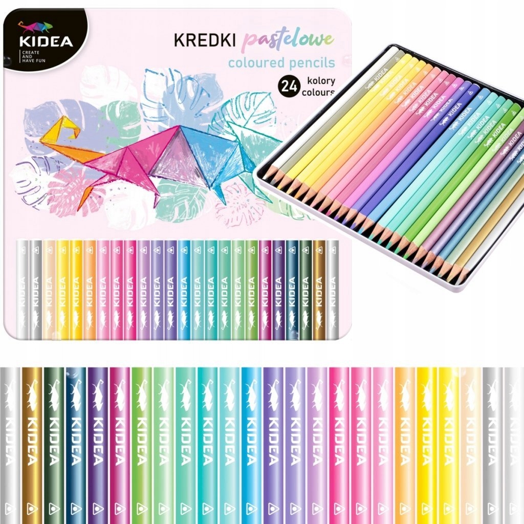 

Kredki Trójkątne Pastelowe Odcienie 24 kol. Kidea