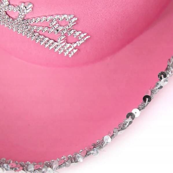 KAPELUSZ KOWBOJSKI RÓŻOWY Z KORONĄ CEKINY KOWBOJKA Płeć kobieta