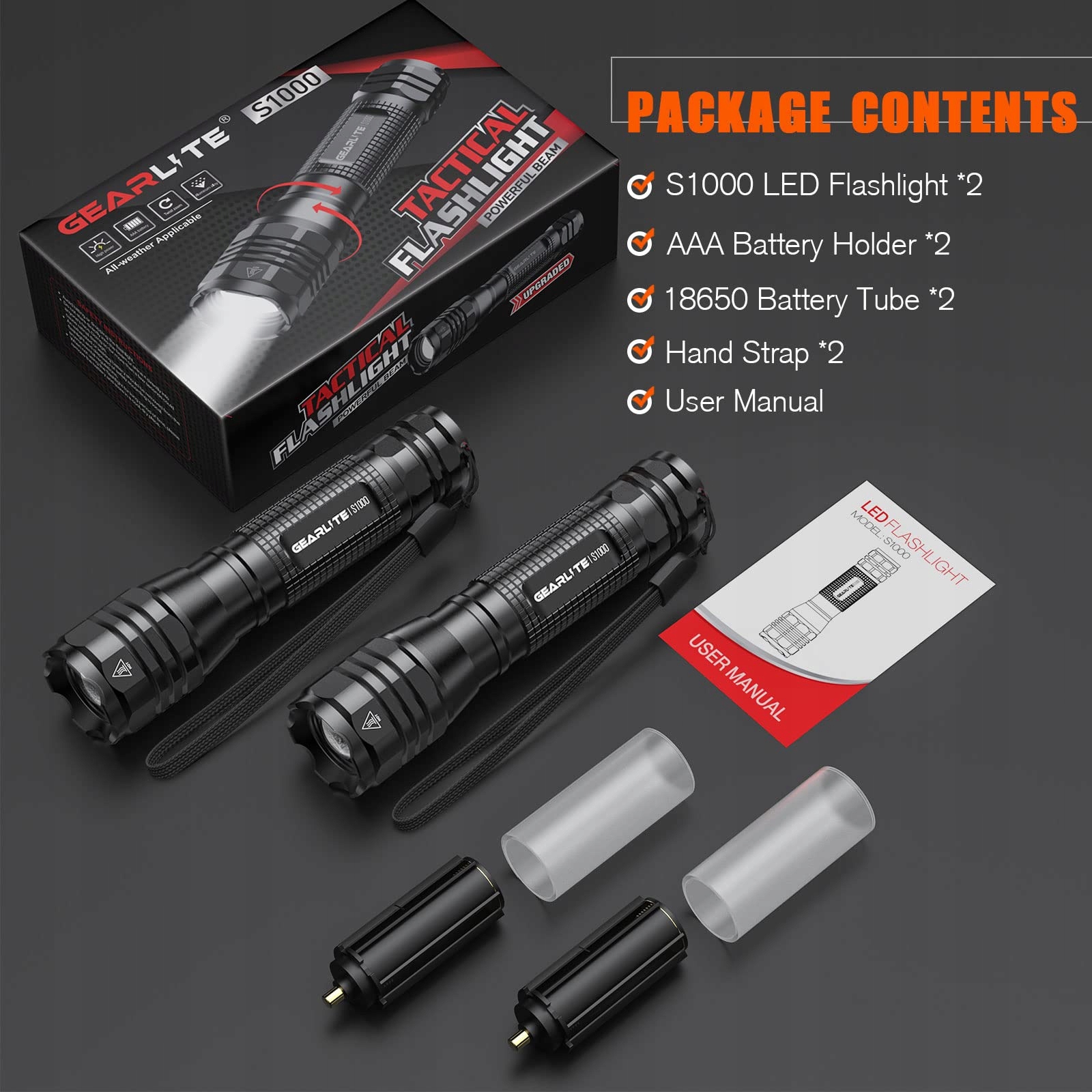 Gearlite Lampa Latarka LED Kemping ZESTAW 2-PACK — miniatura 7