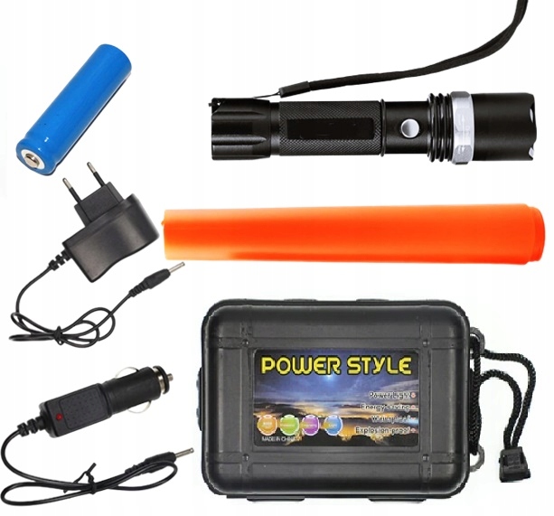 LATARKA POLICYJNA SWAT CREE ZOOM XM-L T6 LED 800m WIELOFUNKCYJNA ALUMINIOWA Marka Verk Group