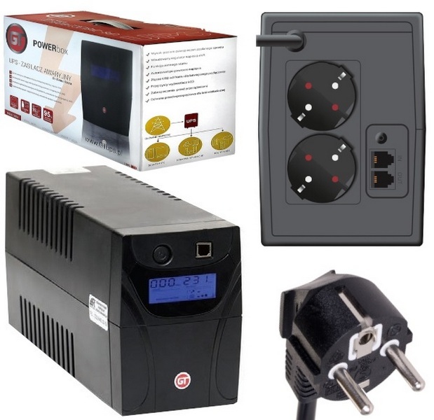 Záložný Zdroj Ups 850VA/480W 2x Schuko Avr Led 850 Va 480 W