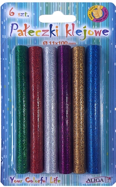 klej do pistoletu 6szt. 11mm brokat mix | JB11 — 4