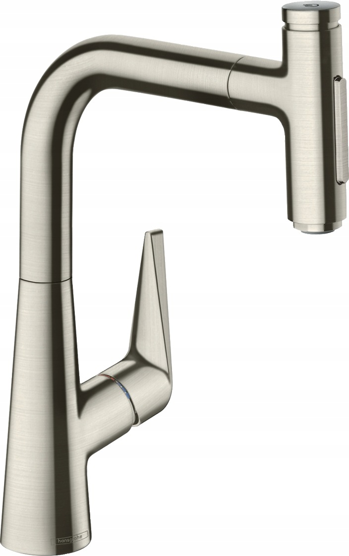Bateria kuchenna Hansgrohe SuperSteel 2 strumienie wyciągana wylewka 738688