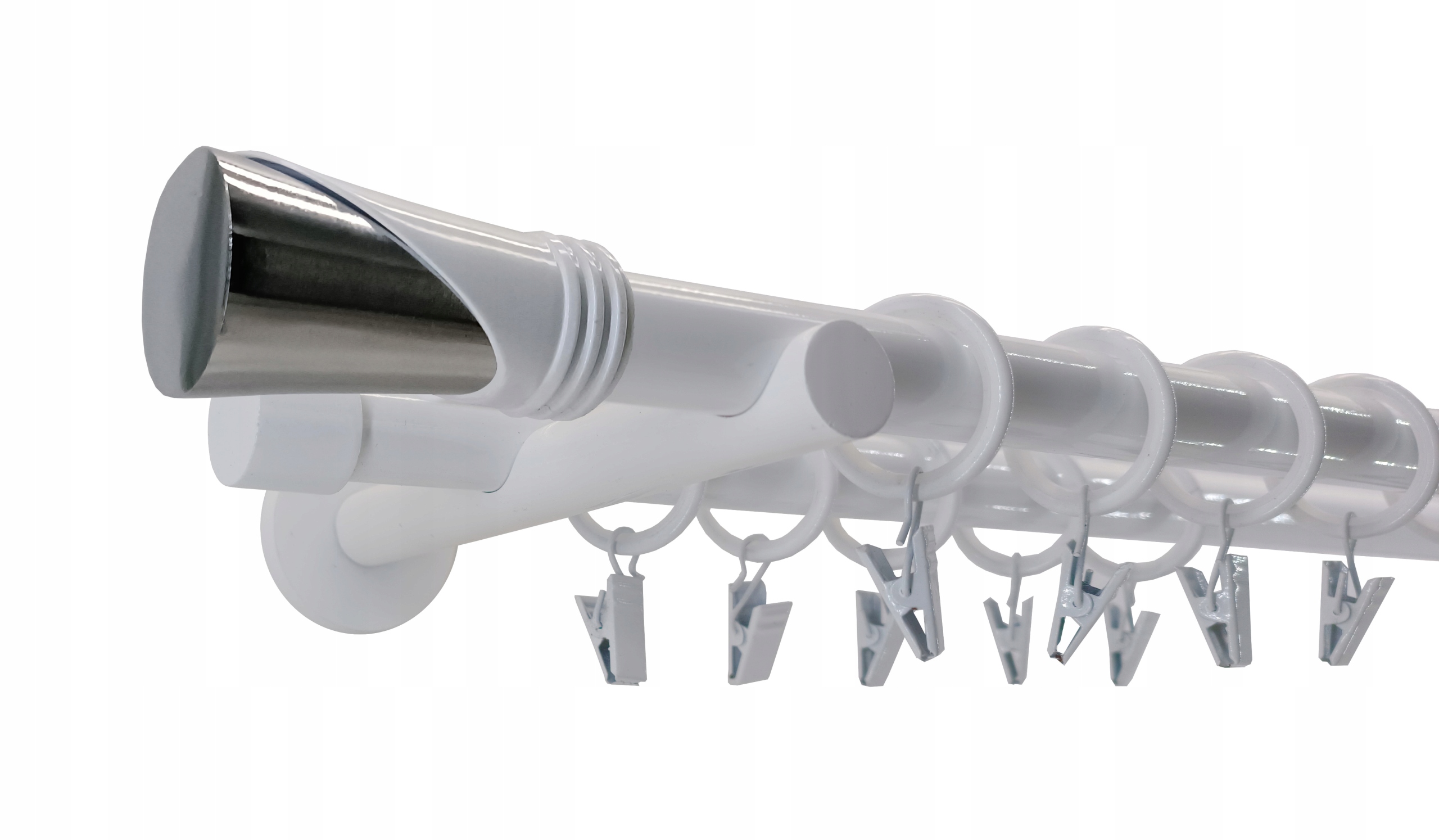 KARNISZ PODWÓJNY Metal 19+19mm BIAŁY 360cm VEGA Rodzaj karnisza podwójny