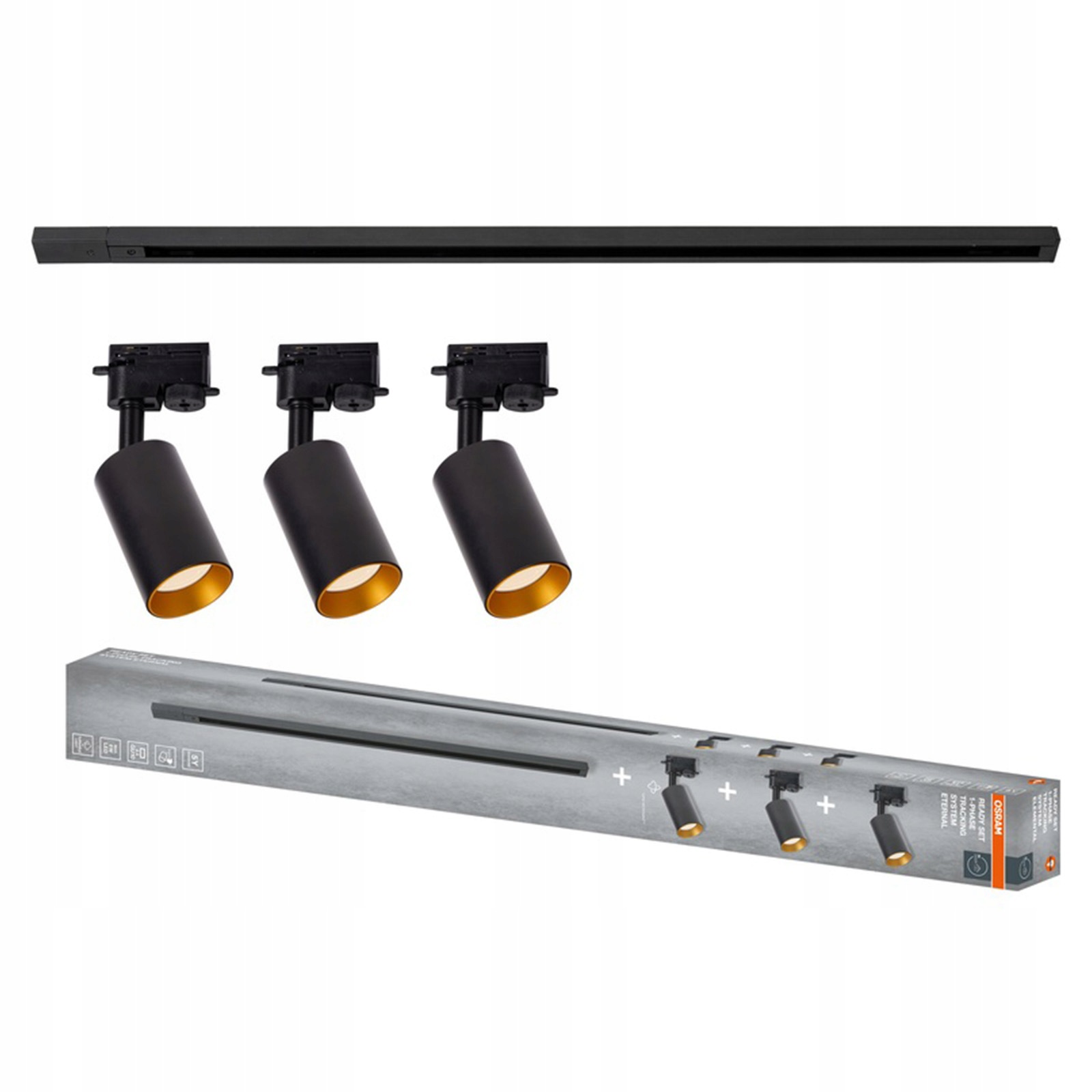 Sada kolejnicová lišta Led reflektor 6W GU10 1 m Osram