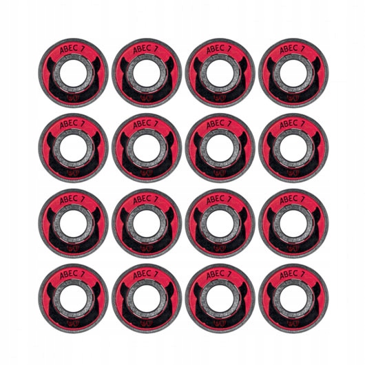 Łożyska Do Rolek Wrotek Deskorolki Wicked Abec 7 Freespin 608 16 Sztuk