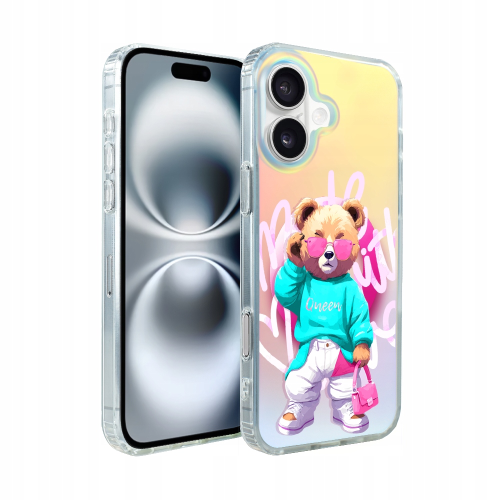 Pouzdro pro iPhone 16 Plus Ibizu s MagSafe, měnící barvu, stylový medvídek
