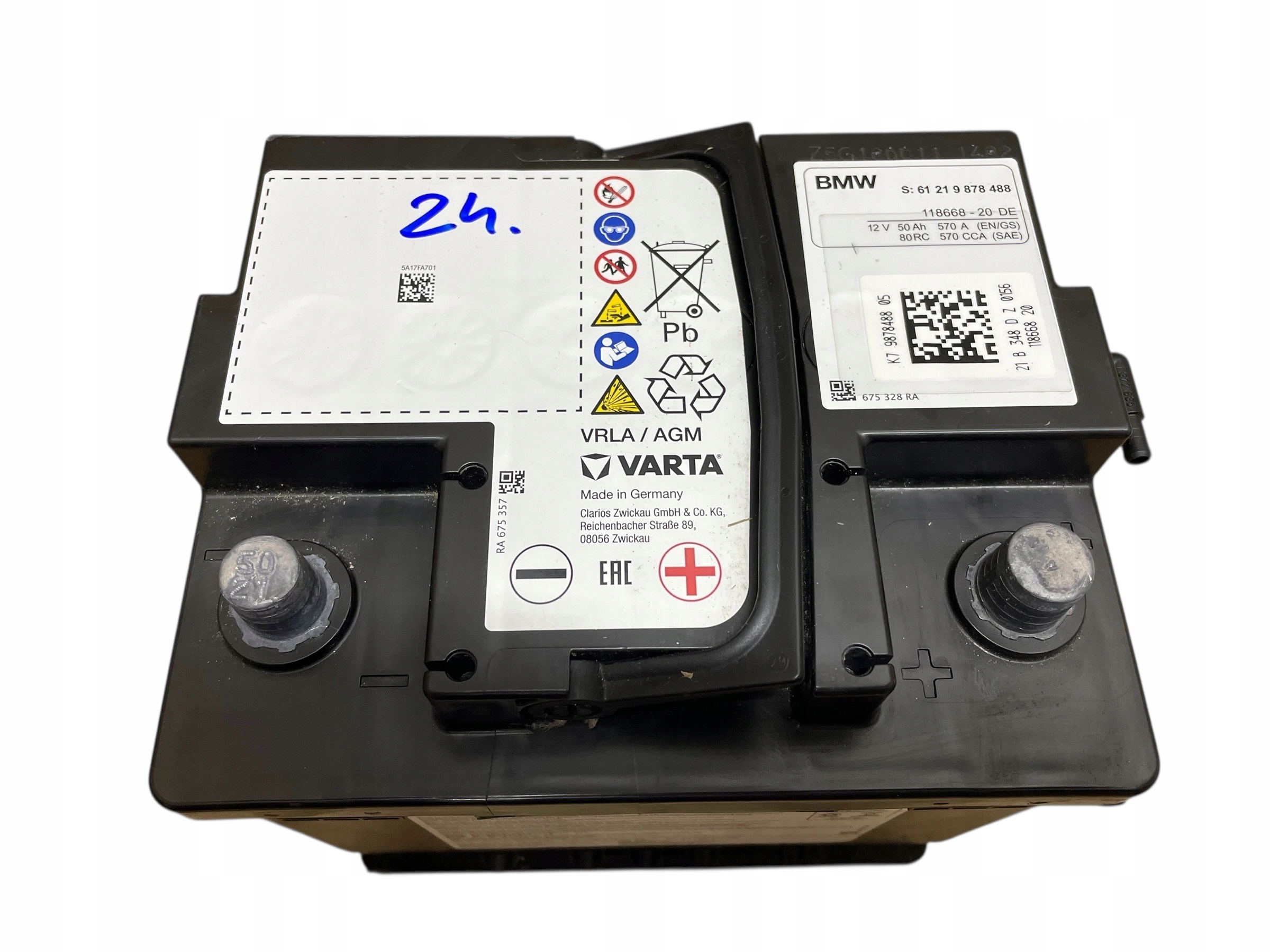 AKUMULATOR AGM START-STOP 12V 50AH 570A BMW / MINI 2021R Original