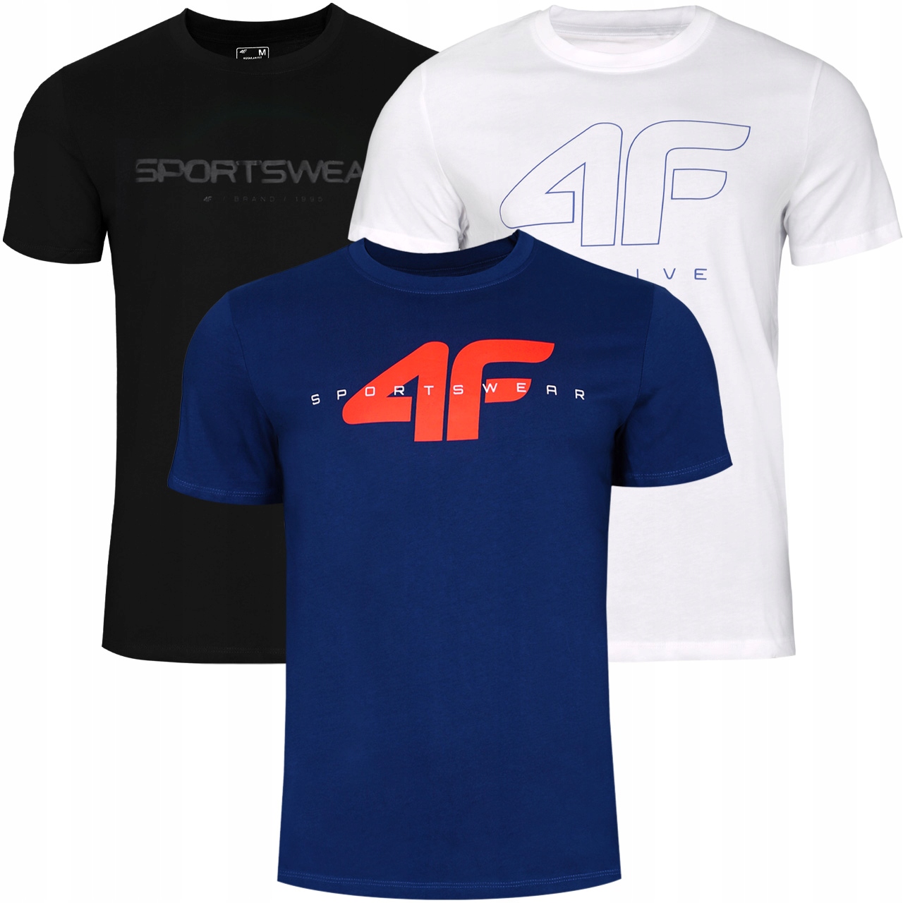 Koszulka Męska 4F komplet 3 szt. T-shirt Podkoszulek zestaw TZ29 XXL