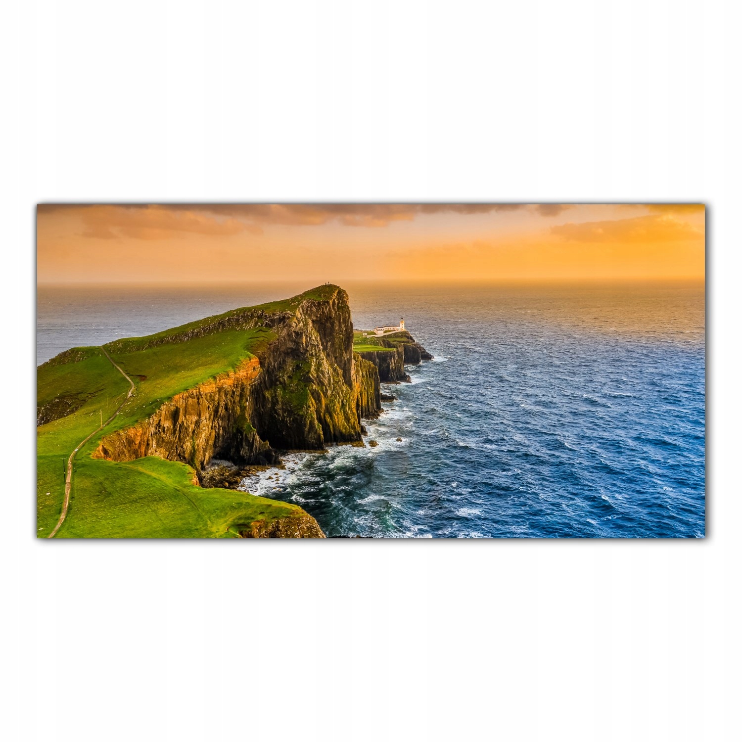 Ocean Západ Slunce 100x50 Tvrzené sklo lacobel