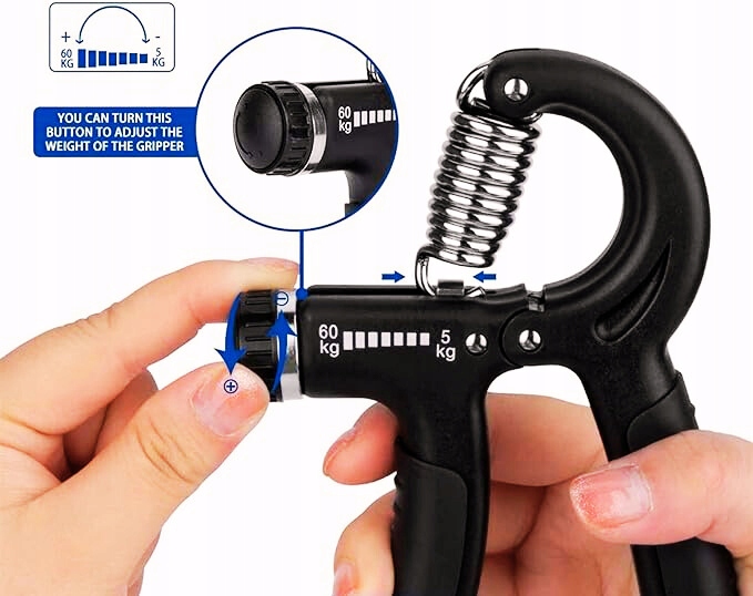 ŚCISKACZ WZMACNIACZ CHWYTU DŁONI TRENING REHABILITACJA Maksymalna prędkość 100 obr./min