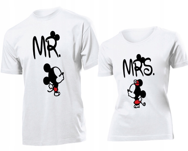 

Koszulki dla par Mr And Mrs Kiss XXL