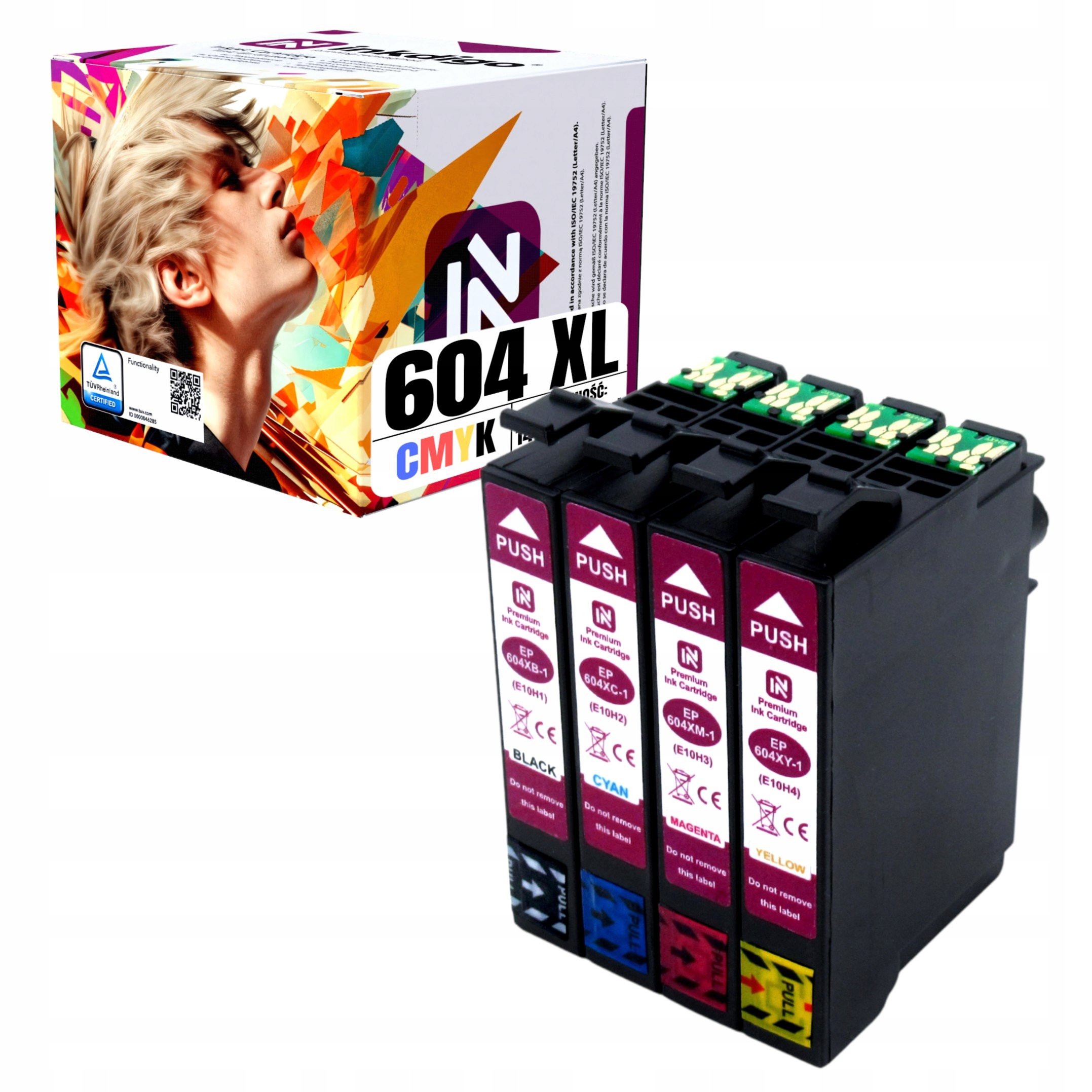 4x Náhradní inkoust 604 XL pro tiskárnu epson workforce wf-2930dwf XP-2205