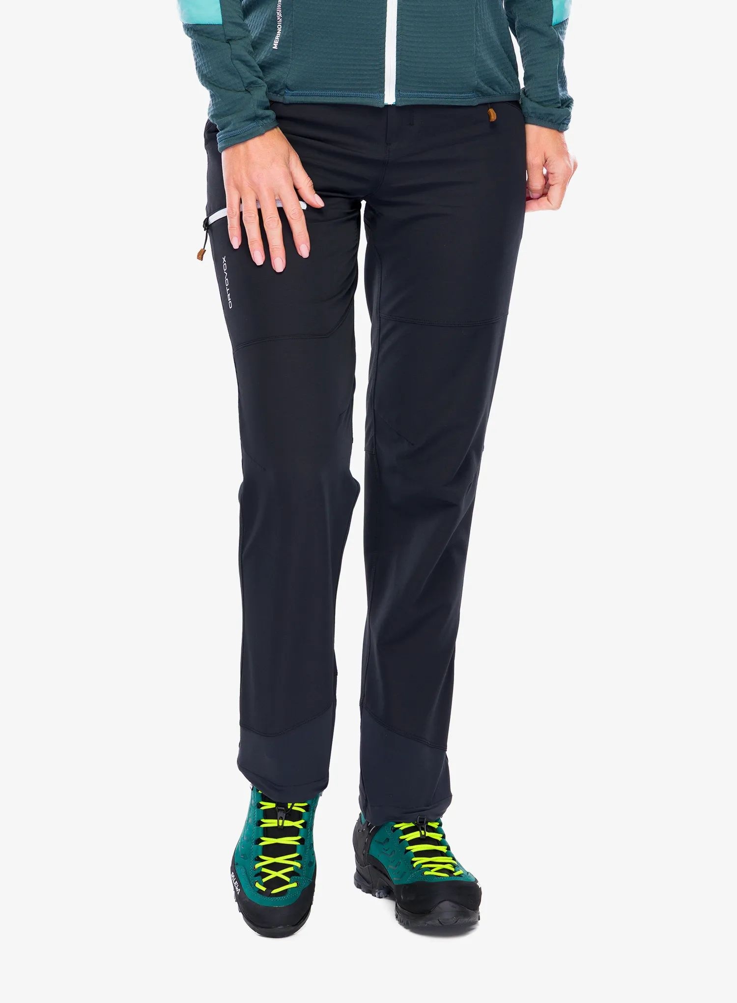 Spodnie softshell damskie Ortovox Seceda Softshell Pants black raven L