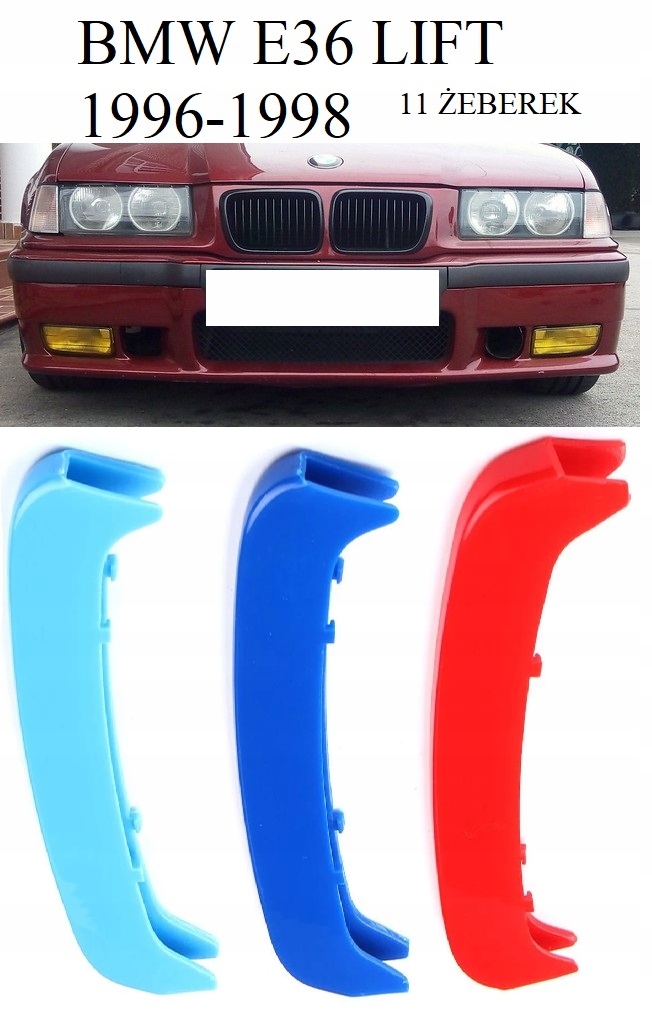 

Nakładki Bmw grill nerki M-power E36 Lift 1996-98