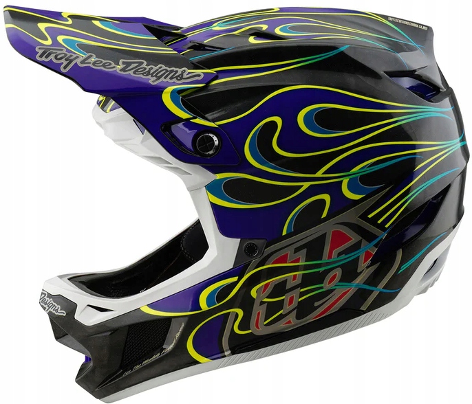 Kask Rowerowy Troy Lee Designs D4 Carbon Torched Blk/Pur L 58-59cm Mips Dh