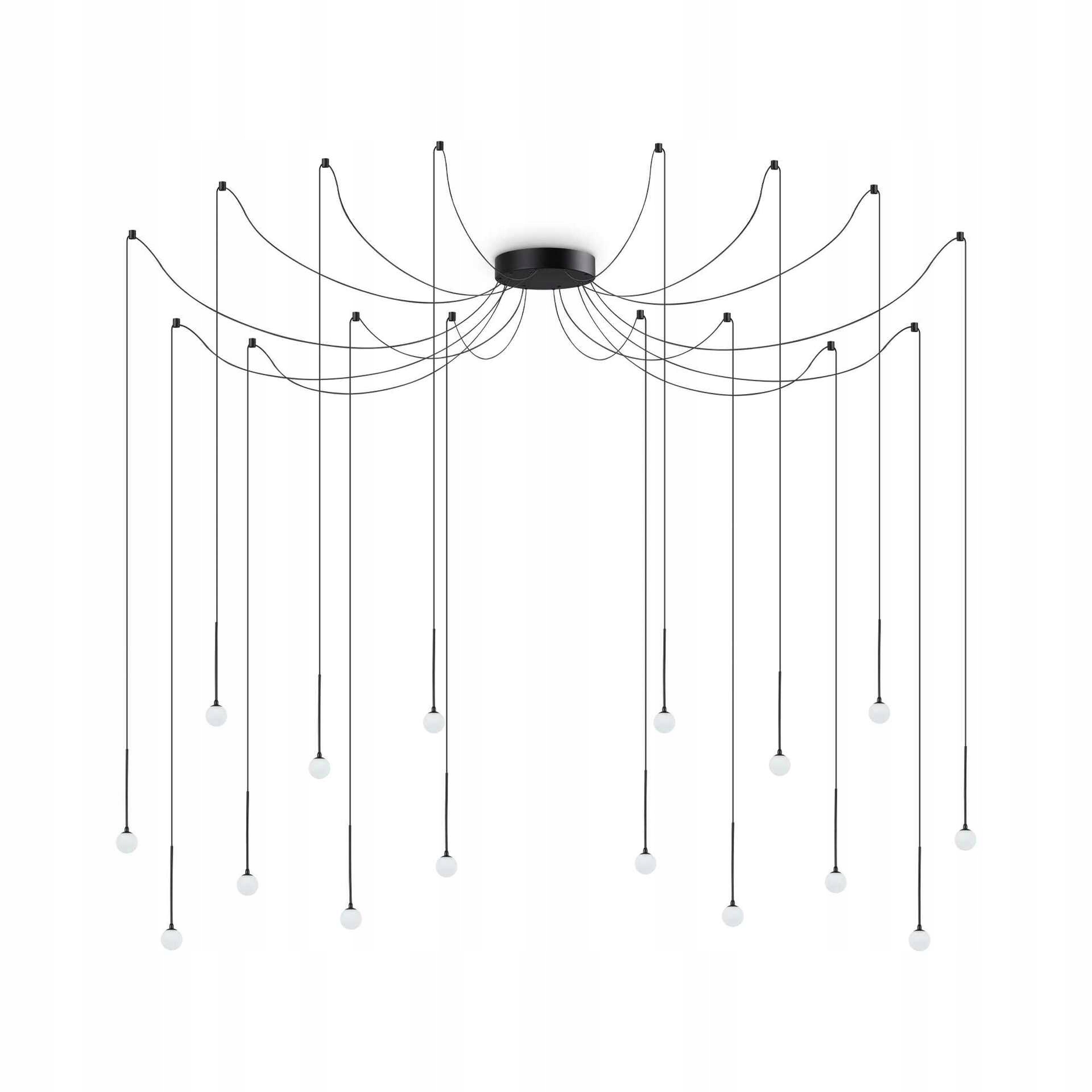 Závesné svietidlo Ideal Lux Lucciola 16xLED 16W čierne 3000K 1300lm