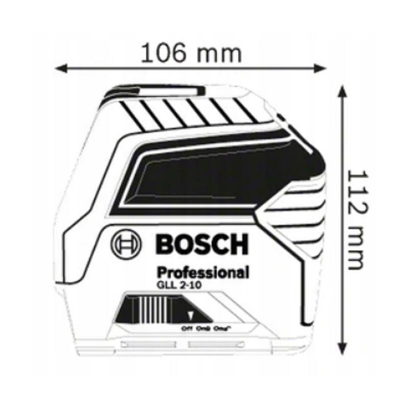 Laser krzyżowy BOSCH GLL 2-10 PROFESSIONAL Zasięg 10 m