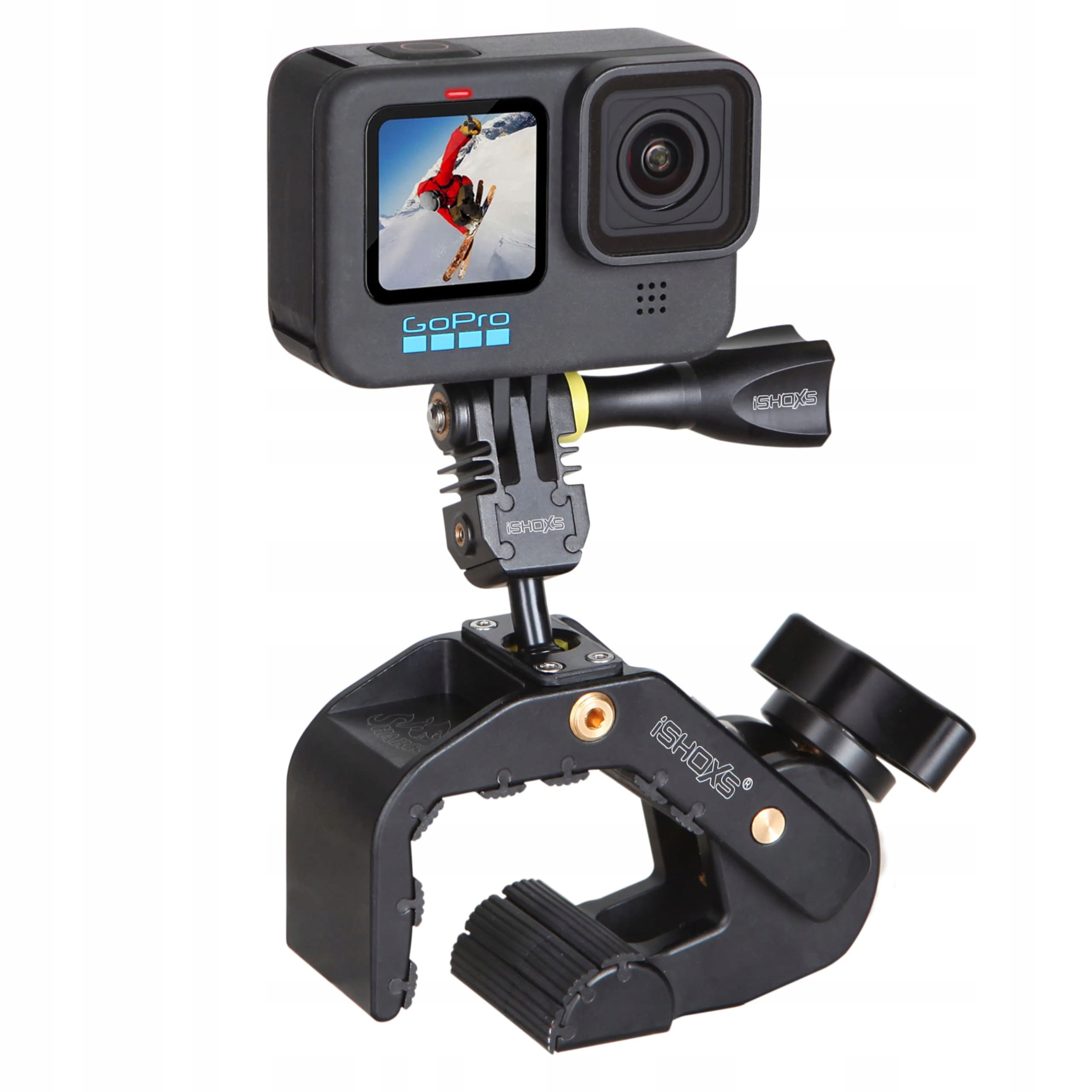 Uchwyt Antywibracyjny Kamer Sportowych 28-65mm Czerwony Rower iSHOXS — miniatura 2