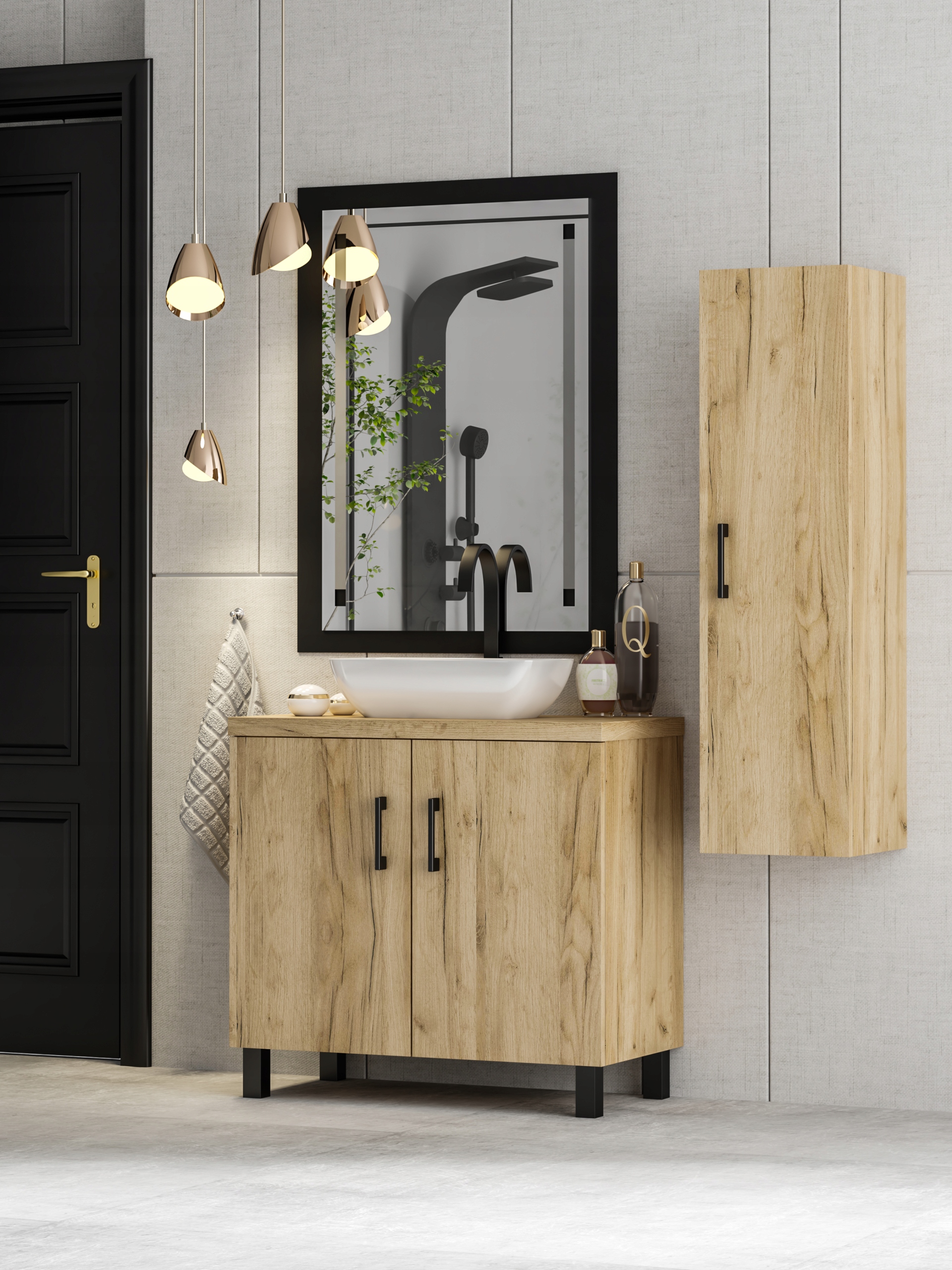 MEBLE ŁAZIENKOWE STOJĄCE ROCO 60 umywalka ZESTAW PRODUCENT KOLORY Wysokość mebla 73 cm