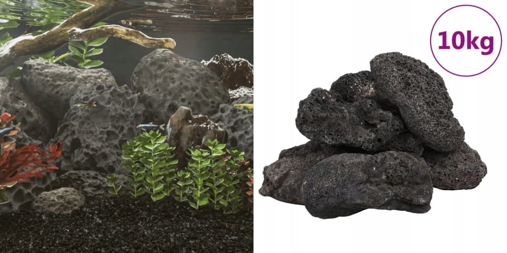 Levně Černá, Vulkanická skála, 10 kg, 10-30 cm