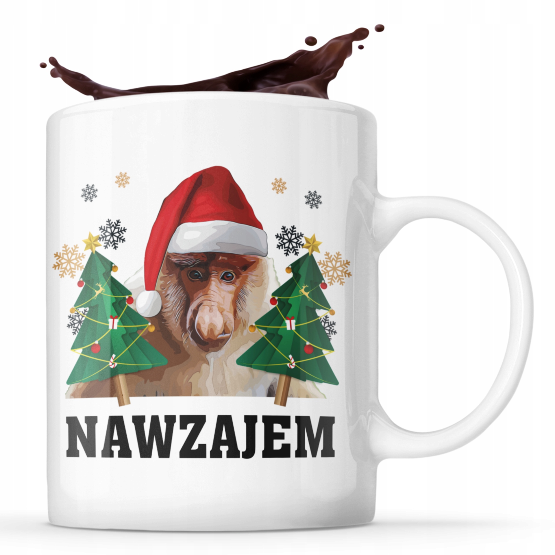 

Kubek Świąteczny Święta Śmieszny Nosacz