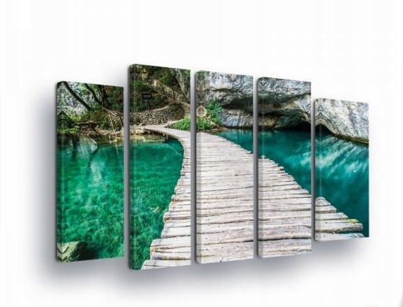 Obraz 150x100 Príroda krajina jazero rieka pokoj harmónia zelená tyrkysová