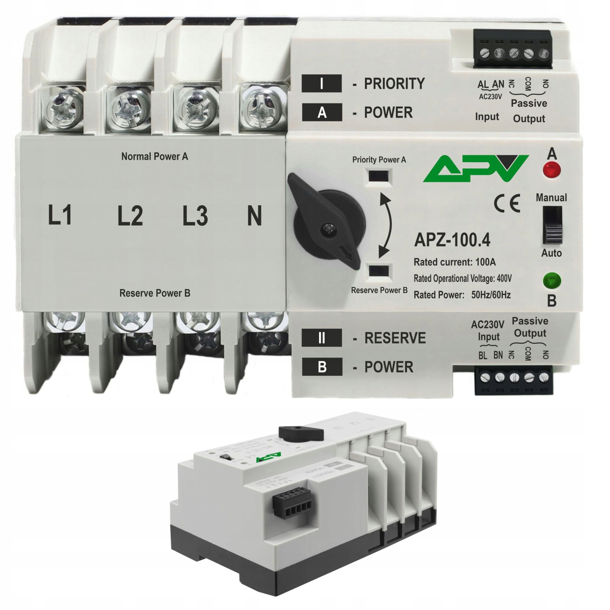 Trójfazowy Automatyczny Sieciowy Przełącznik Zasilania 100A 4P 3 fazy