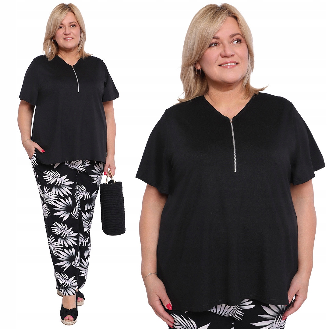 Černá halenka se zipem 60/62