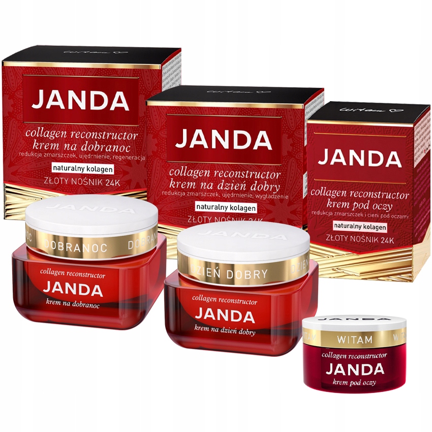 Janda Collagen Reconstructor Zestaw krem na dzień, noc i pod oczy 115ml