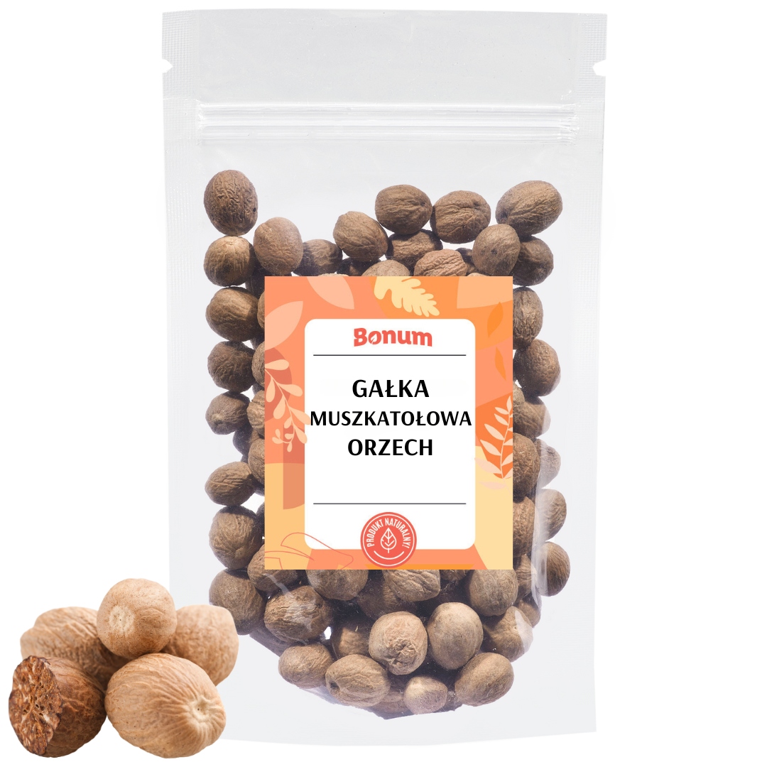 Levně Muškátový oříšek Celý ořech Přírodní aromatické koření 500 g Bonum