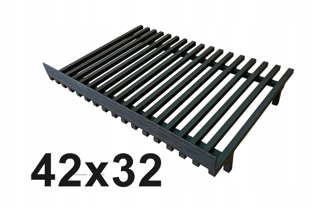 Stojanový krbový rošt 42 x 32 cm s omezovačem plotu