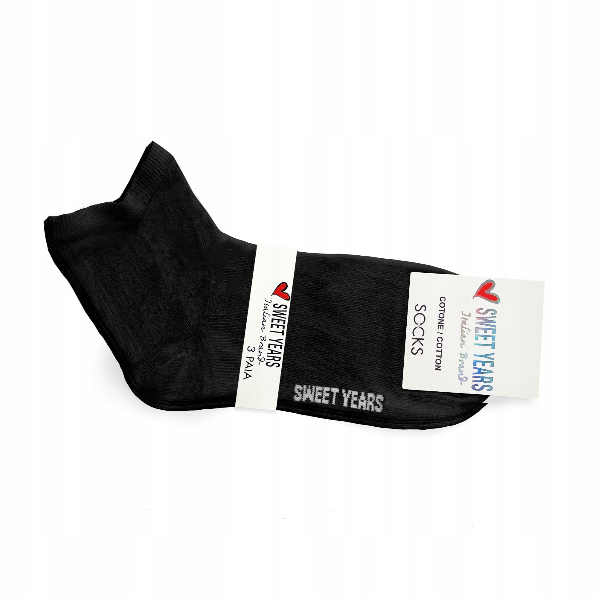 

3 Pary Skarpetek Czarnych Damskich Roz. 35-38