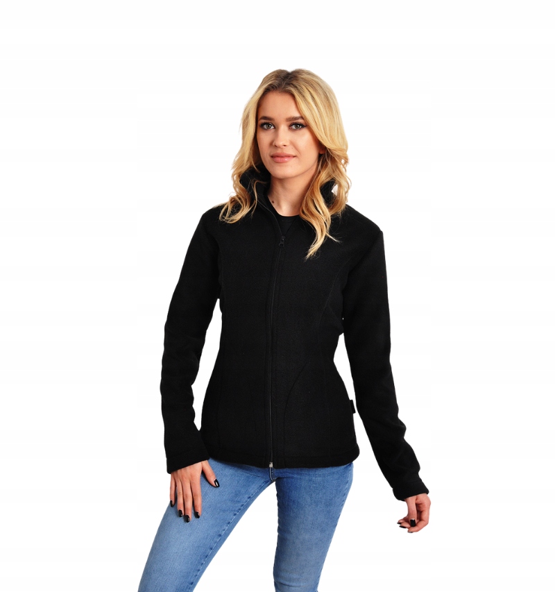 Ciepły Polar Damski- Bluza Polarowa- Polski Produkt!- Czarna- 420 g/m2- XL
