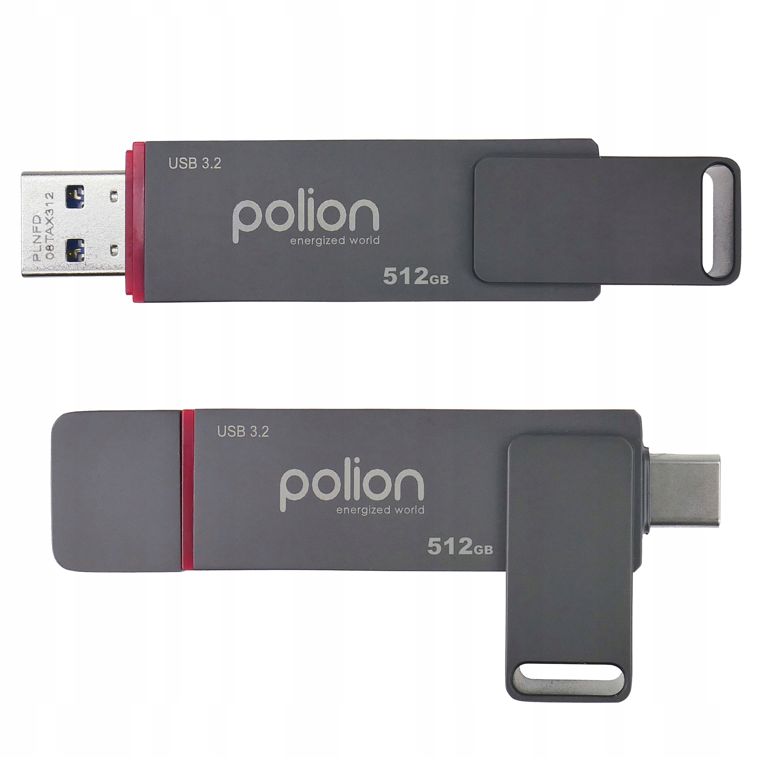 Ultrarychlý 512 Gb 530 MB/s Usb 3.2 flash disk, paměť Polion, duální Usb-c+a