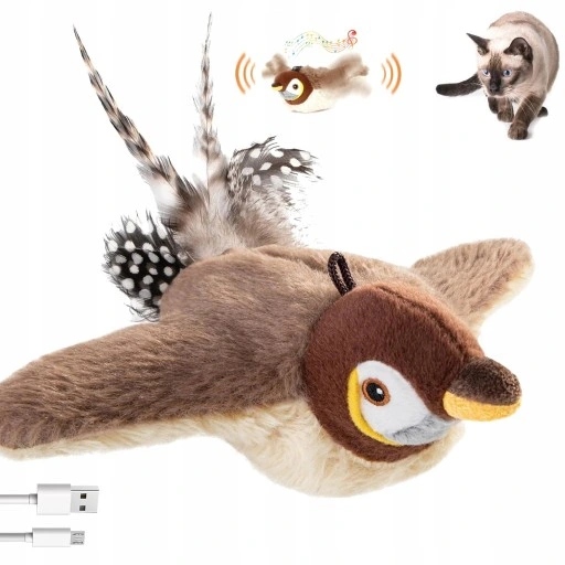 Levně Hračka pro kočky Kolibřík Pták Pohyblivá