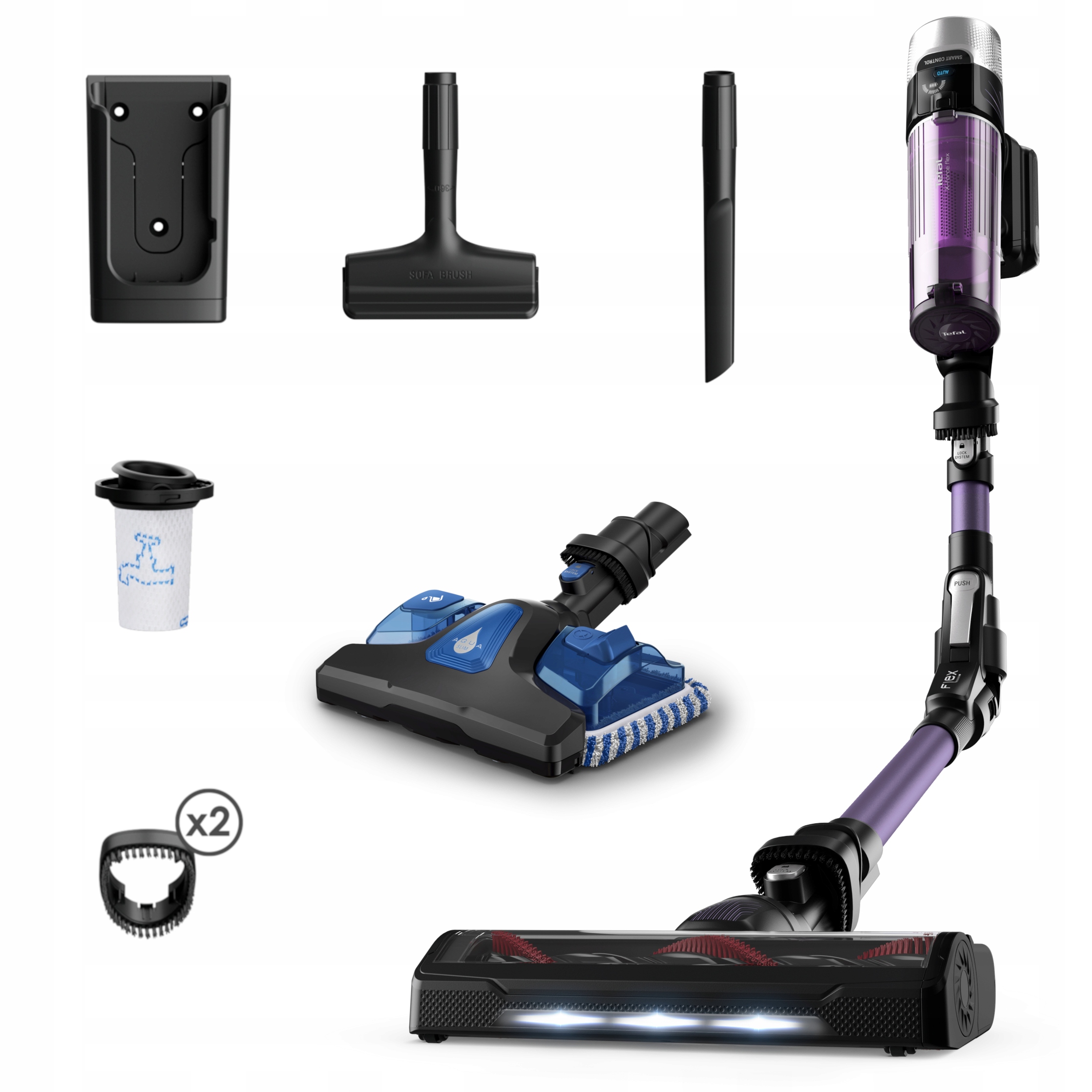 Odkurzacz pionowy bezprzewodowy Tefal X-Force Flex 9.60 TY2039 Aqua