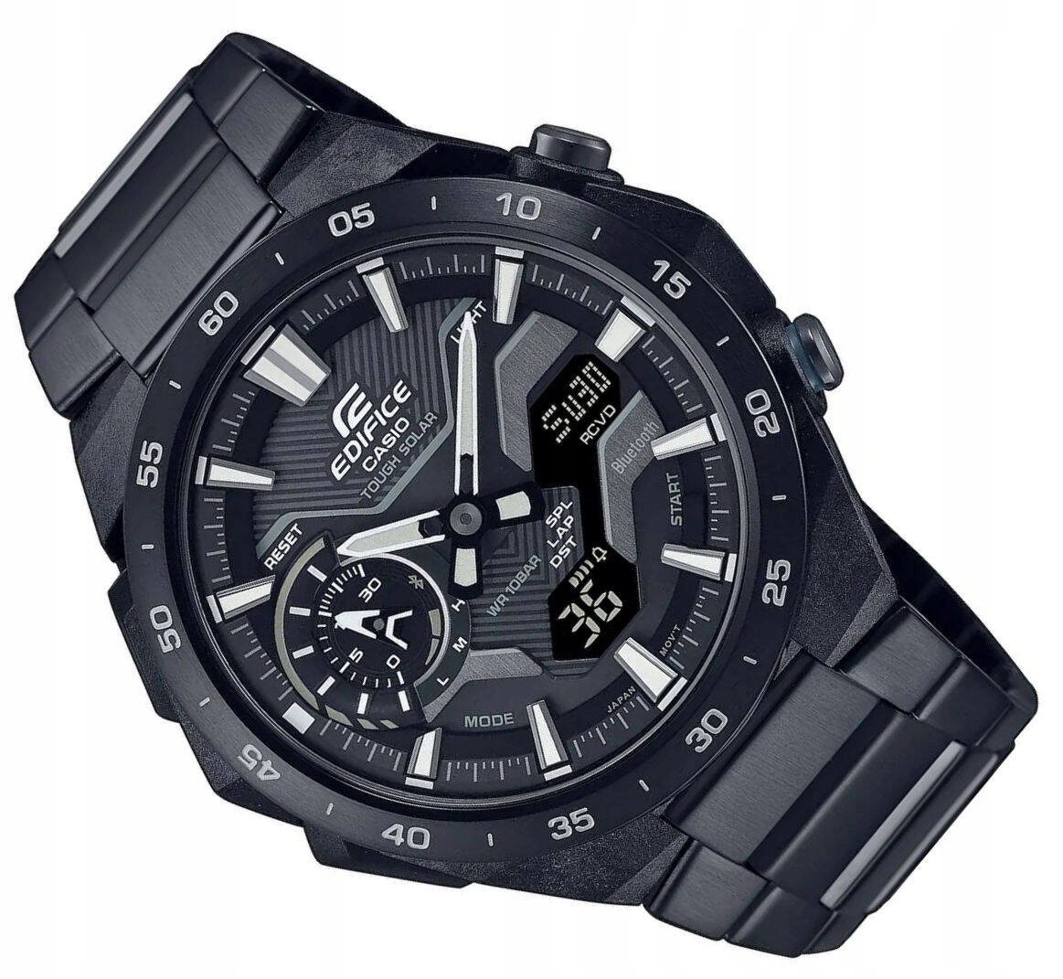 Černé Sportovní Hodinky Casio Edifice Bluetooth Solar ECB-2200DC -1AEF