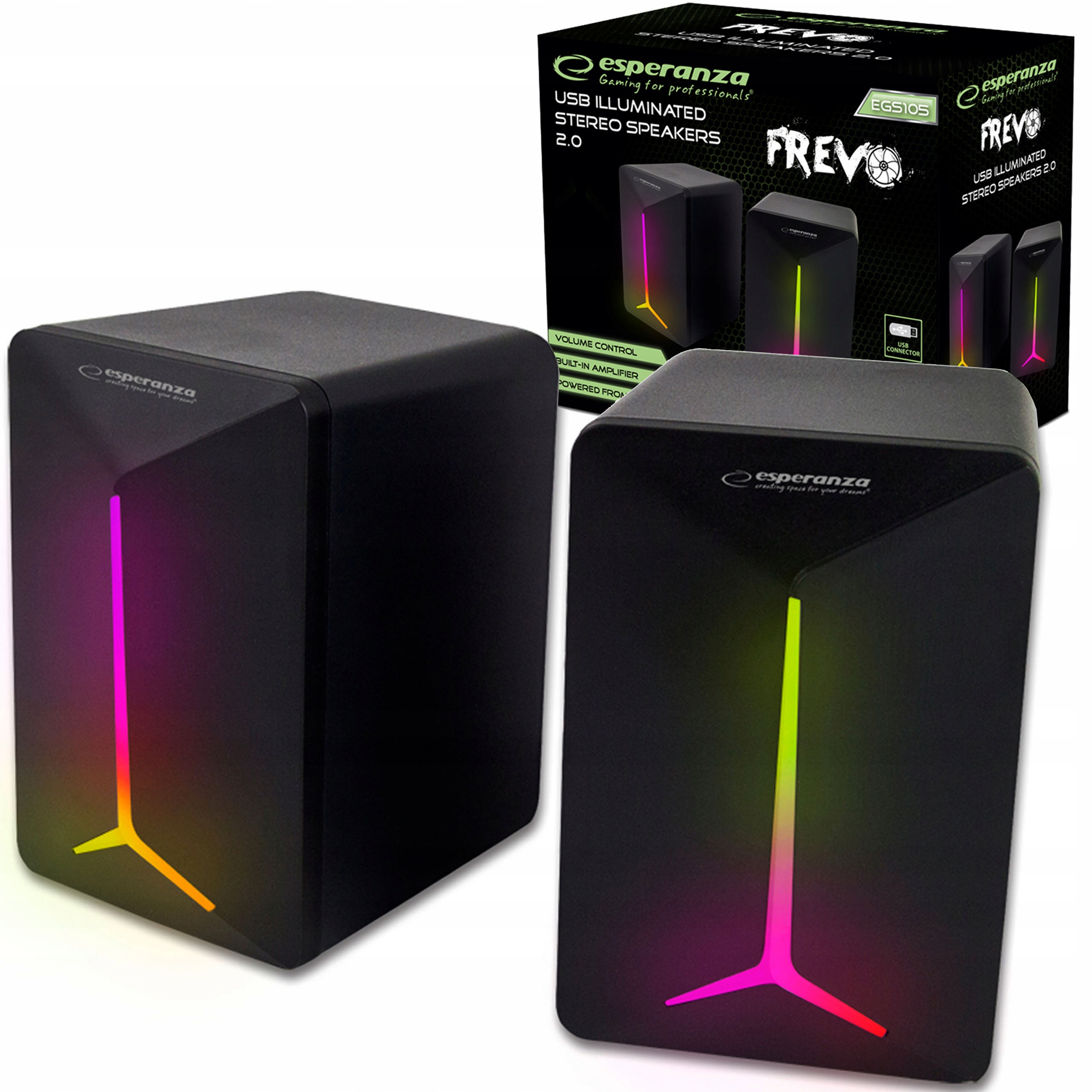 Esperanza Głośniki 2. 0 Usb Led Rainbow Frevo Esperanza