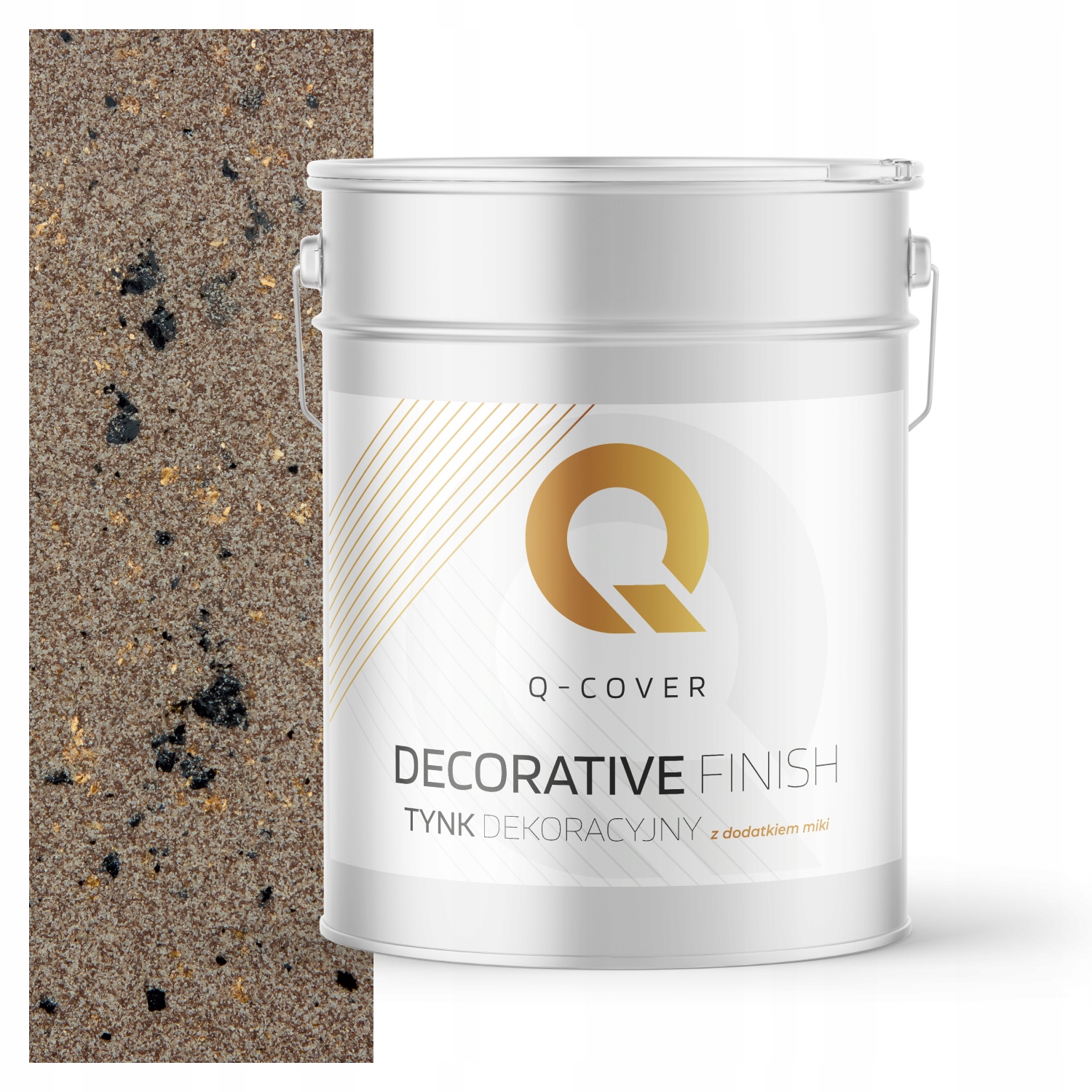 Dekoračná Omietka Jemnozrnná Béžová S Čiernou A Zlatou Mikou D814 15 kg