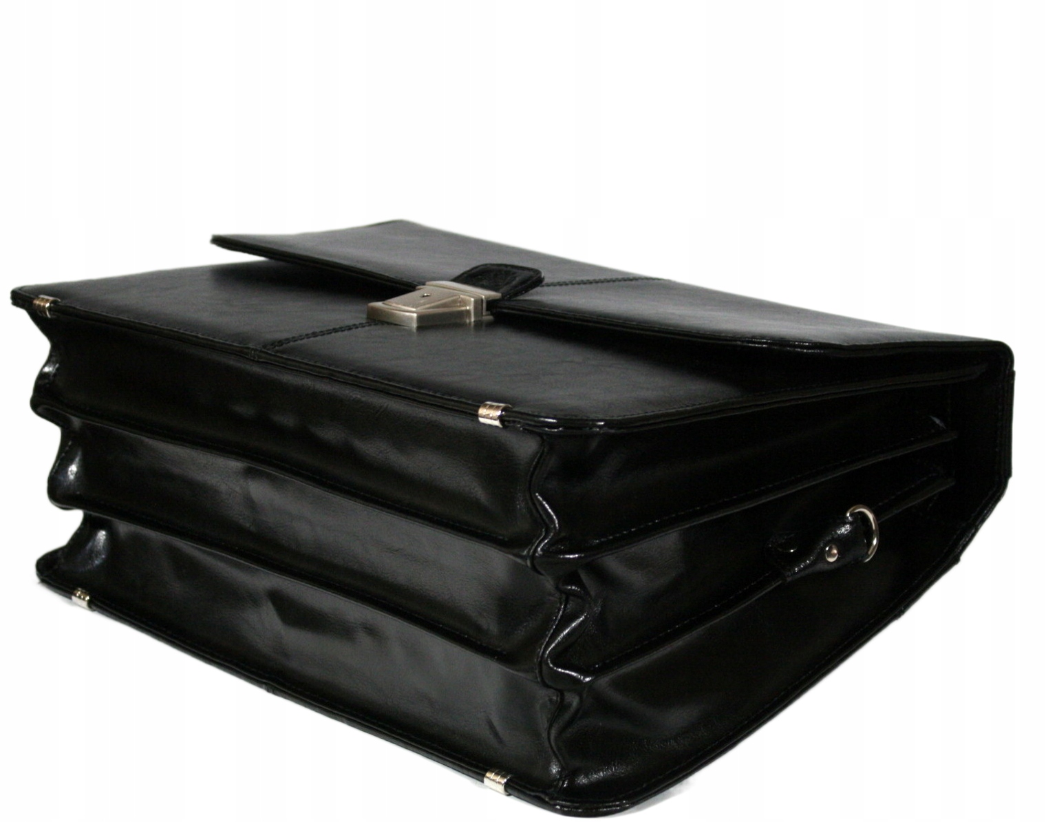 Teczka skórzana na dokumenty męska z przegrodą na laptopa polska produkcja Wzór dominujący bez wzoru