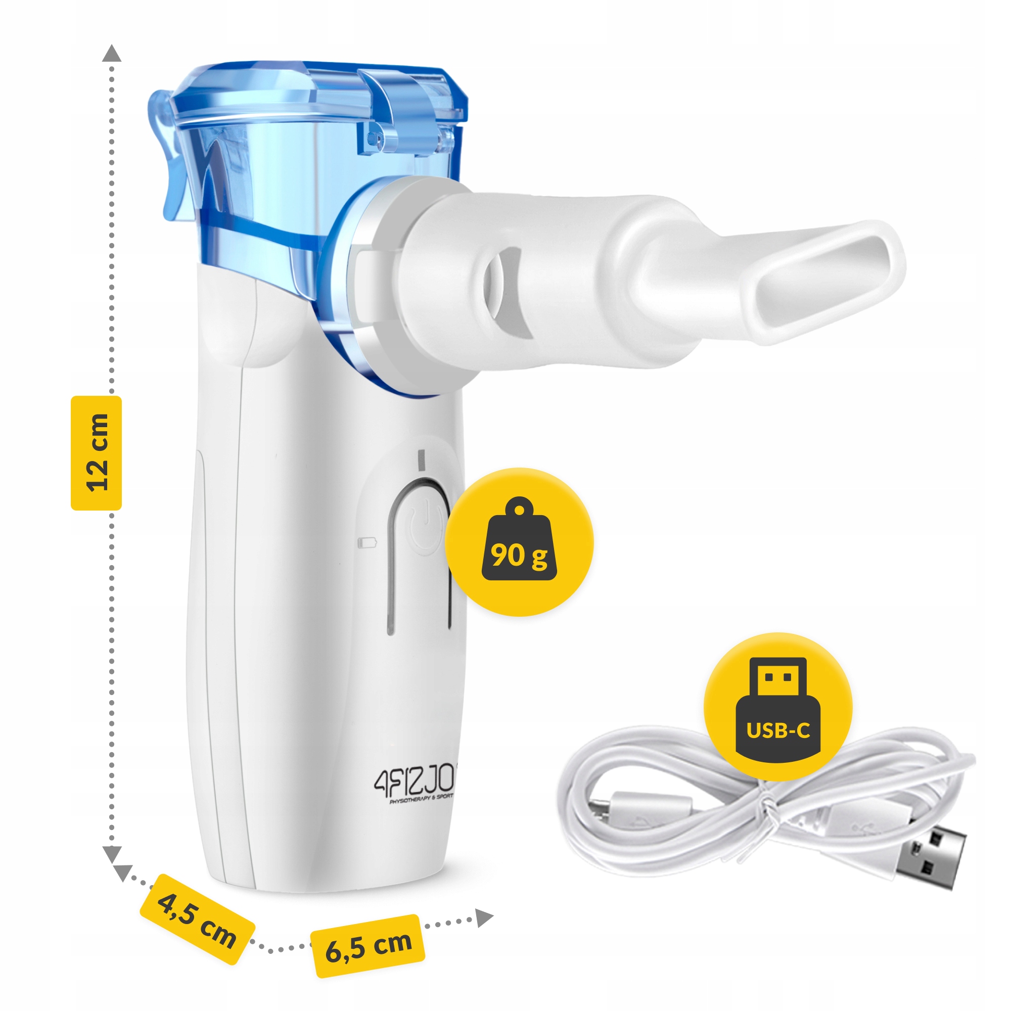 INHALATOR NEBULIZATOR DLA DZIECI DOROSŁYCH SIATECZKOWY PRZENOŚNY CICHY LITE Model Inhalator siateczkowy LITE