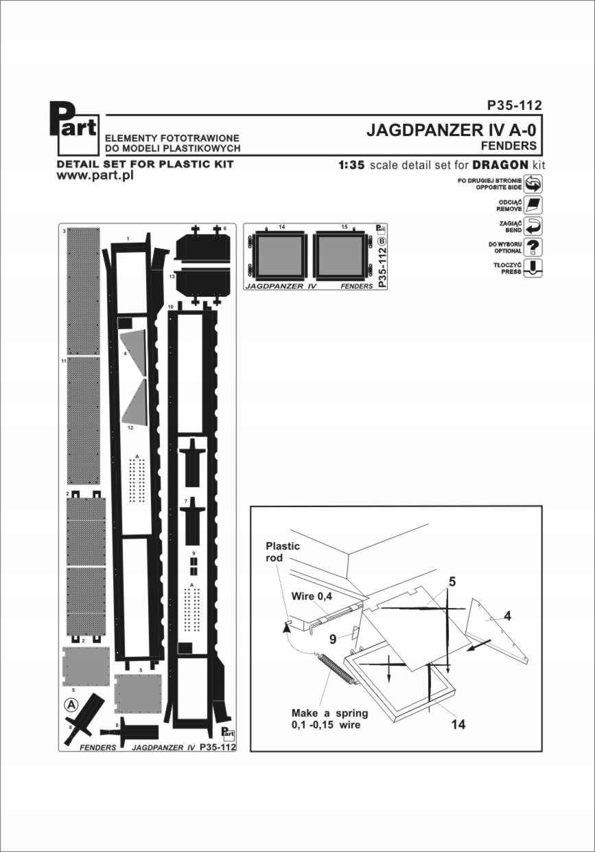Díl P35-112 1/35 Jagdpanzer IV A-0 (Dragon)