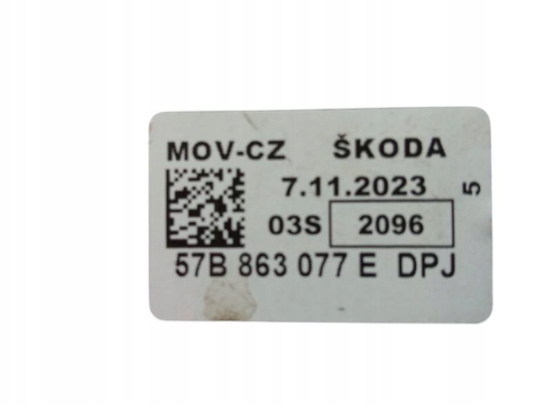 ashtray passenger compartment 57B863077E Skoda Karoq and (2017-)